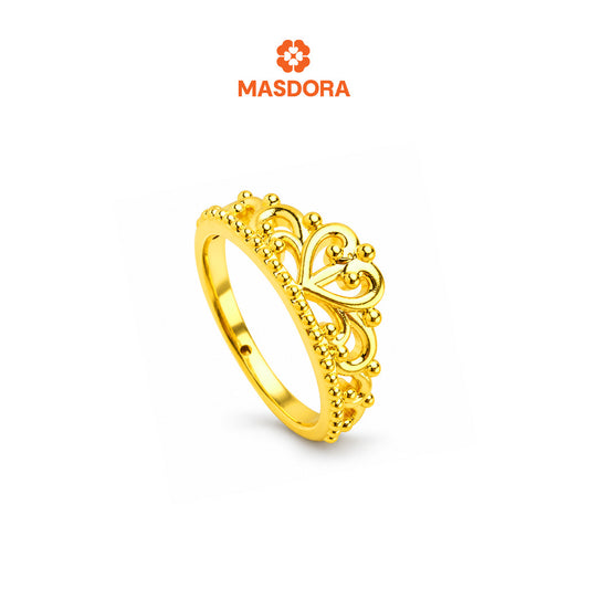 MASDORA 916 Gold Ring Rings Cincin Emas ~ HG Hearty Crown (EMAS 916/22K)