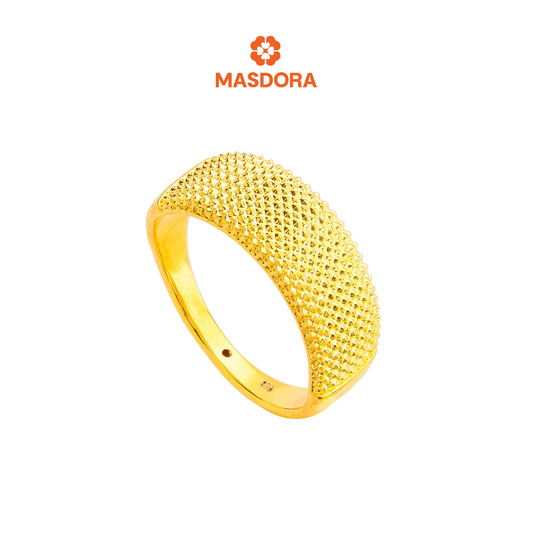 MASDORA 916 Gold Ring Rings Cincin Emas ~ HG Oro Diamond Glitz (8mm) (EMAS 916/22K)