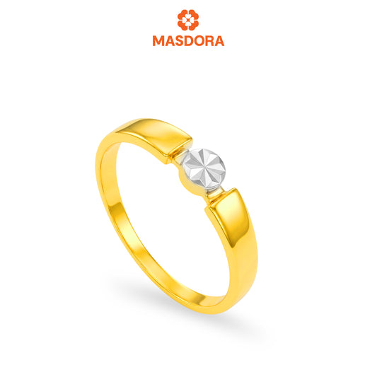 MASDORA 916 Gold Ring Rings Cincin Emas ~ Diamond Cut Solitaire (EMAS 916/22K)