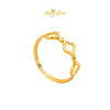 MASDORA 916 Gold Rings Ring Cincin Emas ~ Minimalist Clovers Links (EMAS 916/22K)