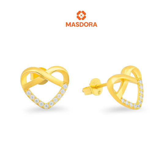 MASDORA 916 Gold Earings Earing Subang Emas ~ Sparkling Knot Of Love (EMAS 916/22K)