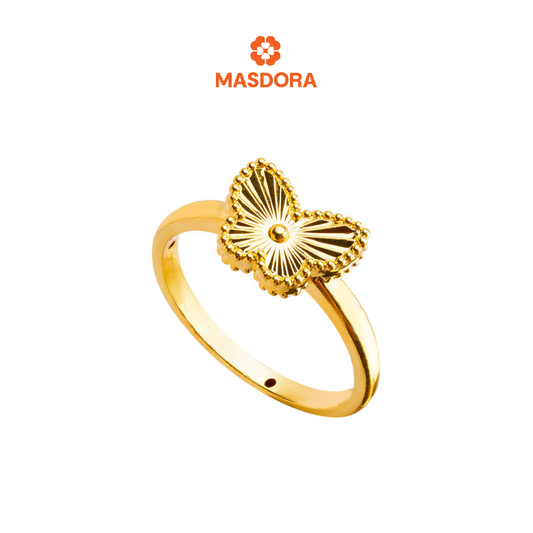 MASDORA 916 Gold Ring Rings Cincin Emas ~ HG Golden Gold Butterfly (EMAS 916/22K)