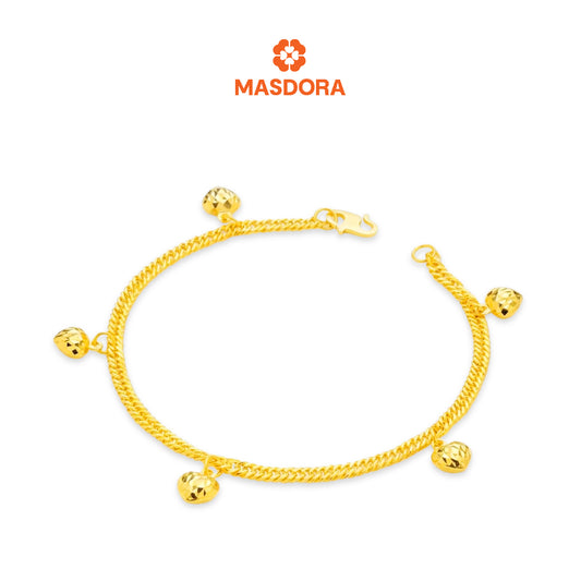 MASDORA 916 Gold Bracelet Rantai Tangan Emas ~ Mini Lipan Licin (5L) (EMAS 916/22K)