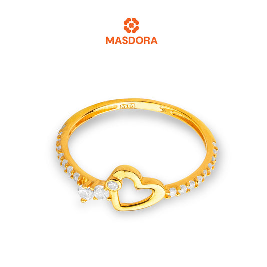 MASDORA 916 Gold Ring Rings Cincin Emas ~ Sparkling Sincero Gleam (EMAS 916/22K)
