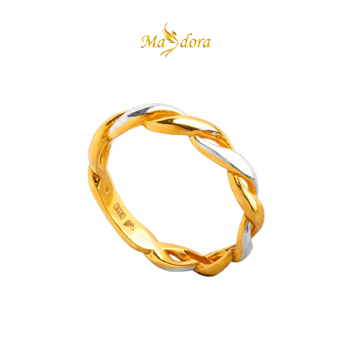 MASDORA 916 Gold Ring Rings Cincin Emas ~ Emirates Star Zahra Duotone (EMAS 916/22K)