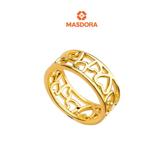 MASDORA 916 Gold Ring Rings Cincin Emas ~ HG Love Universe Band (EMAS 916/22K)