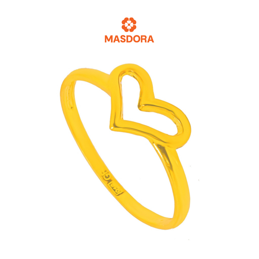 MASDORA 916 Gold Ring Rings Cincin Emas ~ Minimalist Sincero Gold (EMAS 916/22K)