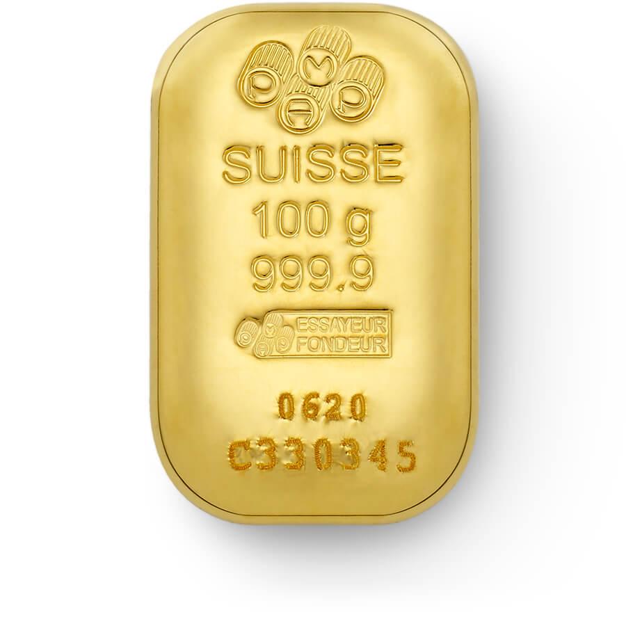 MASDORA X PAMP Suisse Gold Cast Bar - 100g (Emas 999.9)