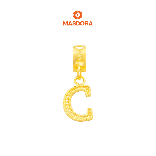 MASDORA 916 Gold Charms Charm Emas ~ Alphabet C (EMAS 916/22K)
