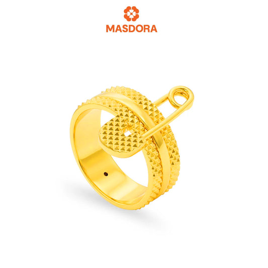 MASDORA 916 Gold Ring Rings Cincin Emas ~ HG Safety Pin (EMAS 916/22K)