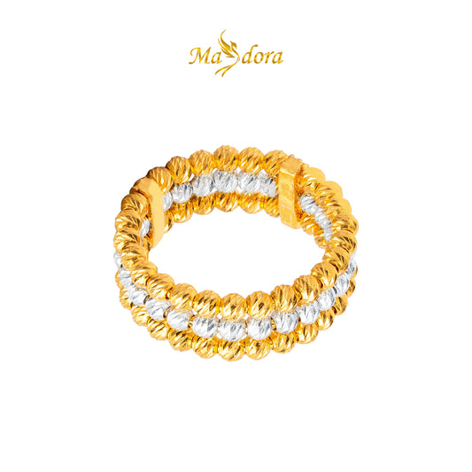 MASDORA 916 Gold Ring Rings Cincin Emas ~ Oro Italia Trio (EMAS 916/22K)