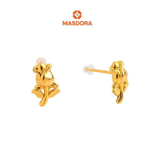 MASDORA 999 Gold Earring Earrings Emas ~ 3d Rosie (EMAS 999/24K)