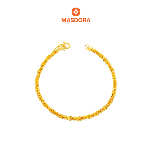 MASDORA 916 Gold Bracelet Rantai Tangan Emas ~ Golden Cat Tail (EMAS 916/22K)