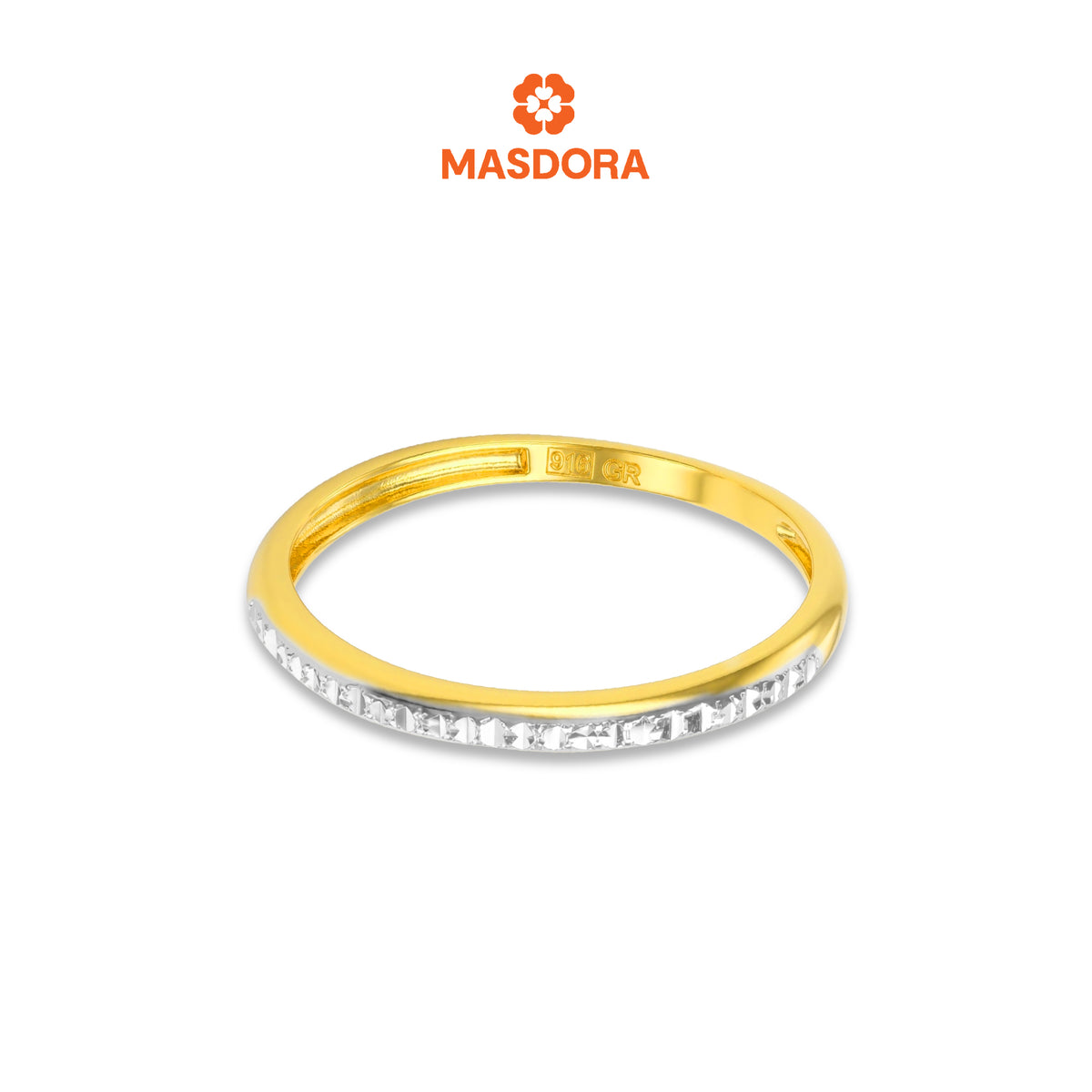 MASDORA 916 Gold Ring Rings Cincin Emas ~ Diamond Cut Band (EMAS 916/22K)