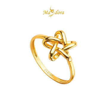 MASDORA 916 Gold Ring Rings Cincin Emas ~ Golden Star knot (EMAS 916/22K)