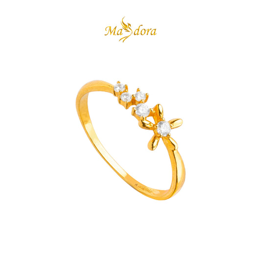 MASDORA 916 Gold Ring Rings Cincin Emas ~ Blooming Floral (EMAS 916/22K)