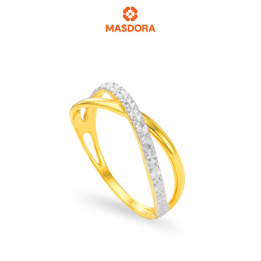 MASDORA 916 Gold Ring Rings Cincin Emas ~ Diamond Cut Pave (2C) (EMAS 916/22K)