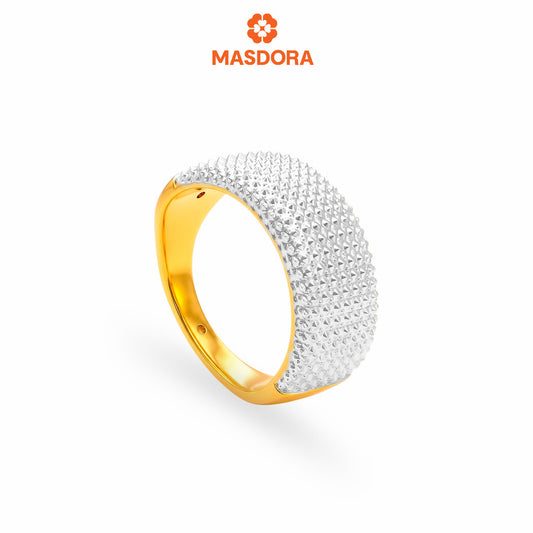 MASDORA 916 Gold Ring Rings Cincin Emas ~ HG Duotone Oro Diamond Glitz (8mm) (EMAS 916/22K)