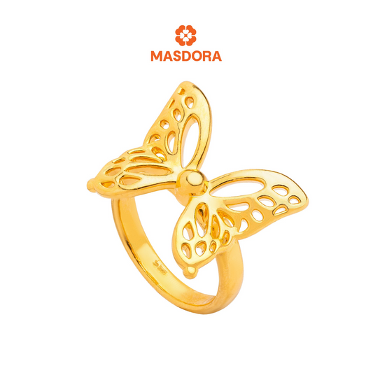 [ASSORTED DESIGNS] MASDORA 916 Gold Ring Rings Cincin Emas ~ Butterfly Collection (EMAS 916/22K)