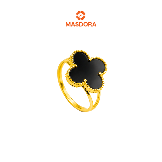 MASDORA 916 Gold Ring Emas ~ Clover - L  (EMAS 916/22K)