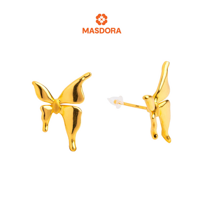 MASDORA 999 Gold Earring Earrings Emas ~ Golden Enormous Butterfly (EMAS 999/24K)
