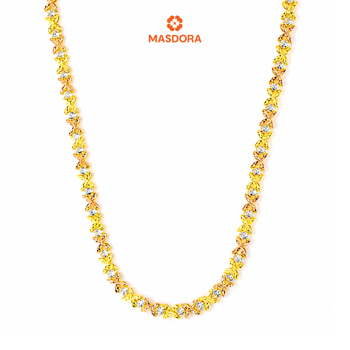 MASDORA 916 Gold Necklace Rantai Leher Emas ~ Marissa 3C (EMAS 916/22K)