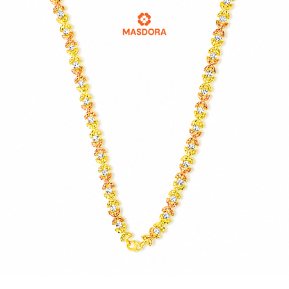 MASDORA 916 Gold Necklace Rantai Leher Emas ~ Marissa 3C (EMAS 916/22K)