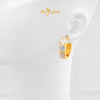 MASDORA 916 Gold Earings Earing Subang Emas ~ Emirates Star Callie Duotone Hoop (EMAS 916/22K)