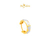 MASDORA 916 Gold Earings Earing Subang Emas ~ Emirates Star Callie Duotone Hoop (EMAS 916/22K)
