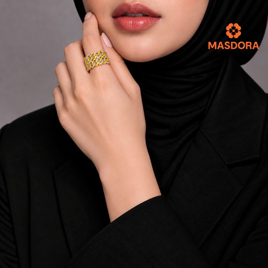 MASDORA 916 Gold Ring Rings Cincin Emas ~ Audi Double (EMAS 916/22K)