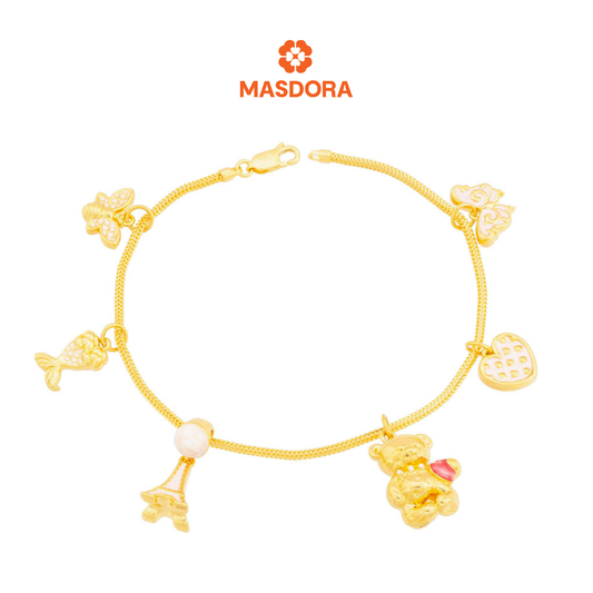 MASDORA 999 Gold Pendant Loket Emas ~ Pink Leona Edition (EMAS 999/24K)