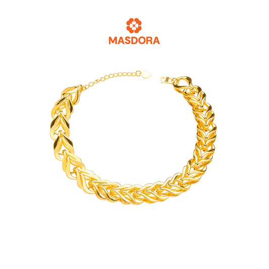 MASDORA 916 Gold Bracelet Rantai Tangan Emas ~ HG Flipped Knot (EMAS 916/22K)