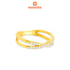 MASDORA 916 Gold Ring Rings Cincin Emas ~ Sparkling X-Twirl (EMAS 916/22K)