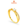 MASDORA 916 Gold Ring Rings Cincin Emas ~ Sparkling Braided Solitaire Gold (EMAS 916/22K)