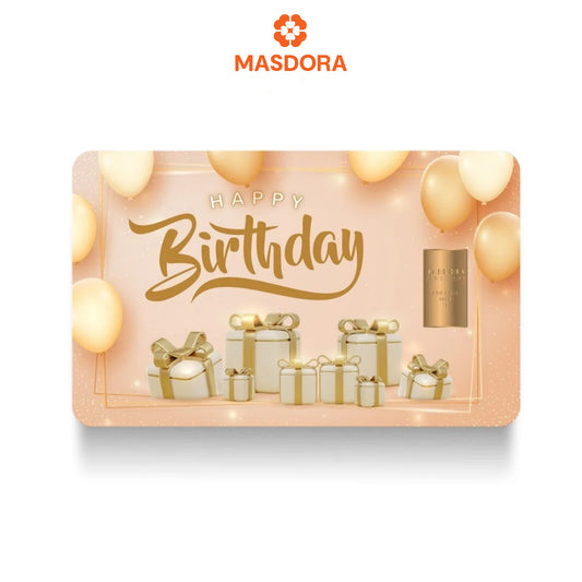 MASDORA 999.9 Gold Bar 1.00GM Gift Series ~ Happy Birthday 2 (EMAS 999.9/24K)