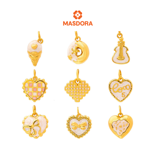 MASDORA 999 Gold Pendant Loket Emas ~ (WHITE) Lovely Baby Edition  (EMAS 999/24K)
