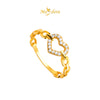 MASDORA 916 Gold Ring Rings Cincin Emas ~ Shiny Love Links (EMAS 916/22K)