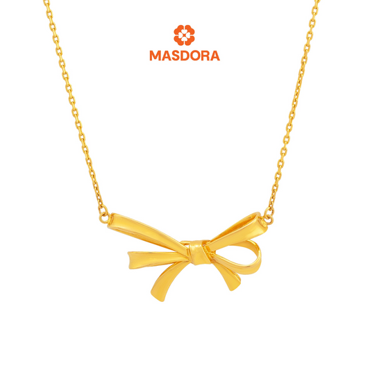 MASDORA 916 Gold Necklace Rantai Leher Emas ~ Exclusive Ruban (EMAS 916/22K)