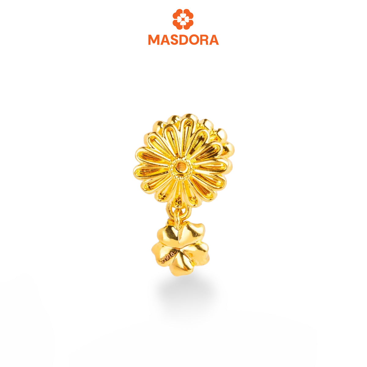 MASDORA 916 Gold Beads Bead Emas ~ HG Golden Plain Dangle Daisy (EMAS 916/22K)