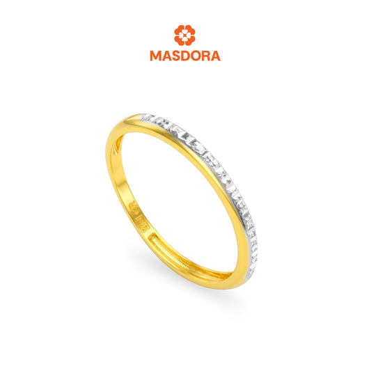 MASDORA 916 Gold Ring Rings Cincin Emas ~ Diamond Cut Band (EMAS 916/22K)