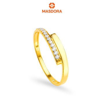 MASDORA 916 Gold Ring Rings Cincin Emas ~ Sparkling Mini Split (EMAS 916/22K)