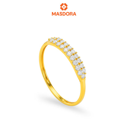 MASDORA 916 Gold Ring Rings Cincin Emas ~ Sparkling Caterpillar (EMAS 916/22K)