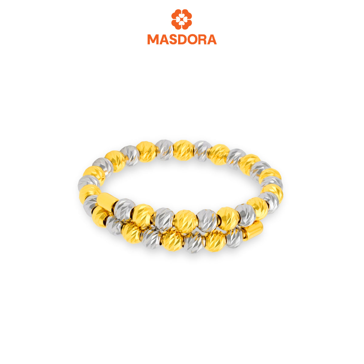 MASDORA 916 Gold Ring Rings Cincin Emas ~ Duotone Cutting Beads Adjustable (EMAS 916/22K)