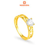 MASDORA 916 Gold Ring Rings Cincin Emas ~ Golden Songket Solitaire (EMAS 916/22K)