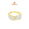 MASDORA 916 Gold Ring Rings Cincin Emas ~ Duo Pave (EMAS 916/22K)