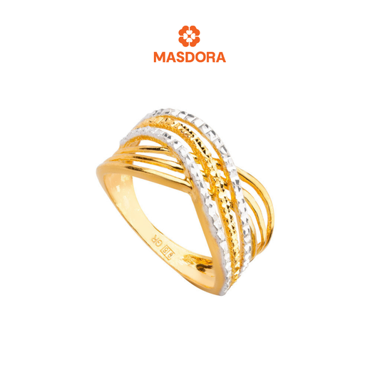 MASDORA 916 Gold Ring Rings Cincin Emas ~ Duotone Vast Wave (EMAS 916/22K)