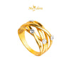 MASDORA 916 Gold Ring Rings Cincin Emas ~ Duotone Crisscross (EMAS 916/22K)