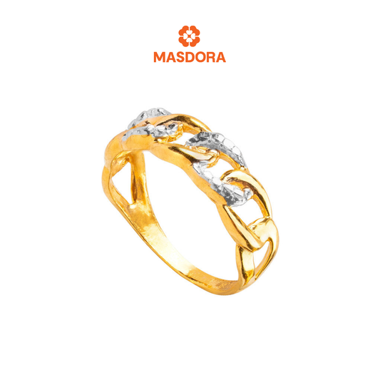 MASDORA 916 Ring Rings Cincin ~ Enormous Duotone Dint (EMAS 916/22K)