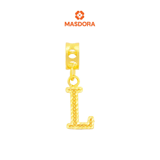 MASDORA 916 Gold Charms Charm Emas ~ Alphabet L (EMAS 916/22K)
