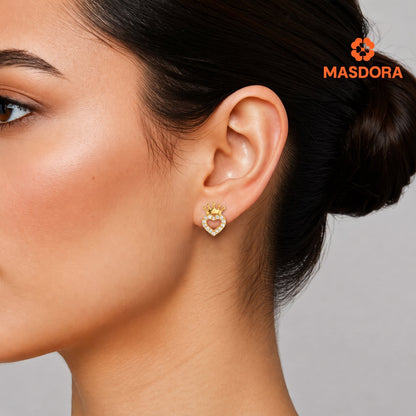 MASDORA 916 Gold Earrings Earring Subang Emas ~ Sparkling Hearty Queen (EMAS 916/22K)